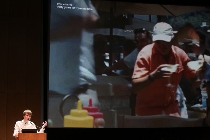 Kristoffer Gansing at the transmediale Opening Ceremony 2017