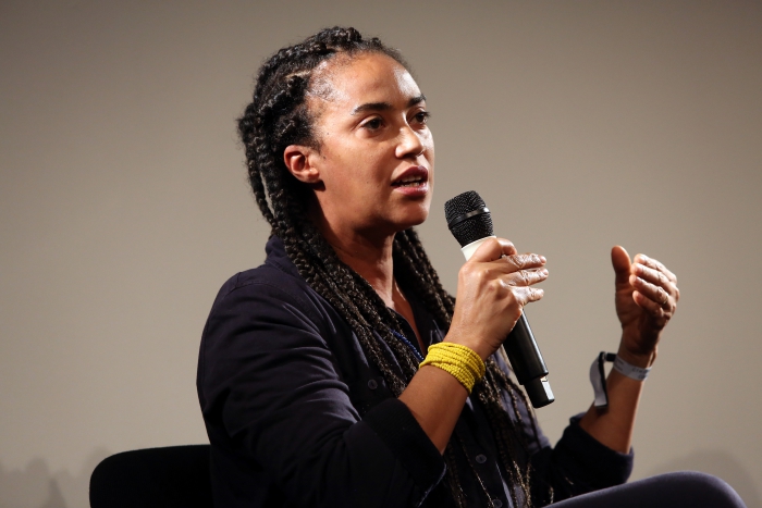 Grada Kilomba at "Middle Session: The Elemental Middle", transmediale 2017 ever elusive.