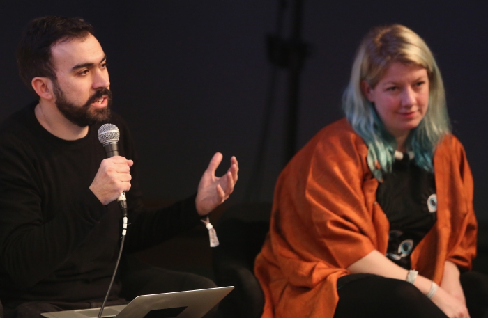 Abelardo Gil-Fournier and Rosa Menkman at "Machine Research – Infrastructures", transmediale 2017