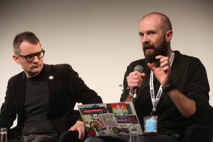 Florian Cramer and Finn Brunton at "Middle Session: The Middle to Come", transmediale 2017 ever elusive.