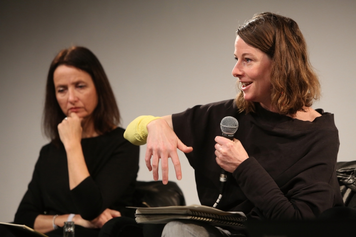 Natalie Fento and Patricia Reed at "Middle Session: The Middle to Come", transmediale 2017