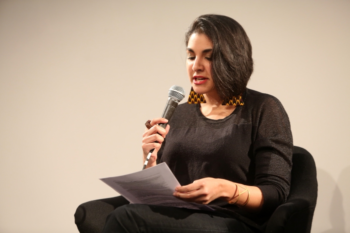 Heba Y. Amin at the panel "Mediterranean Tomorrows", transmediale 2017
