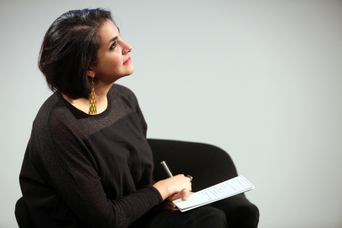 Heba Y. Amin at the panel "Mediterranean Tomorrows", transmediale 2017