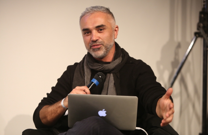 Adrian Lahoud at the panel "Mediterranean Tomorrows", transmediale 2017