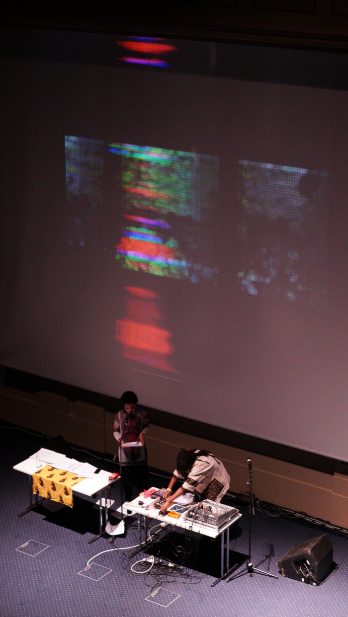 Rasheedah Phillips & Moor Mother performing "Ritual Causality 003", transmediale 2017