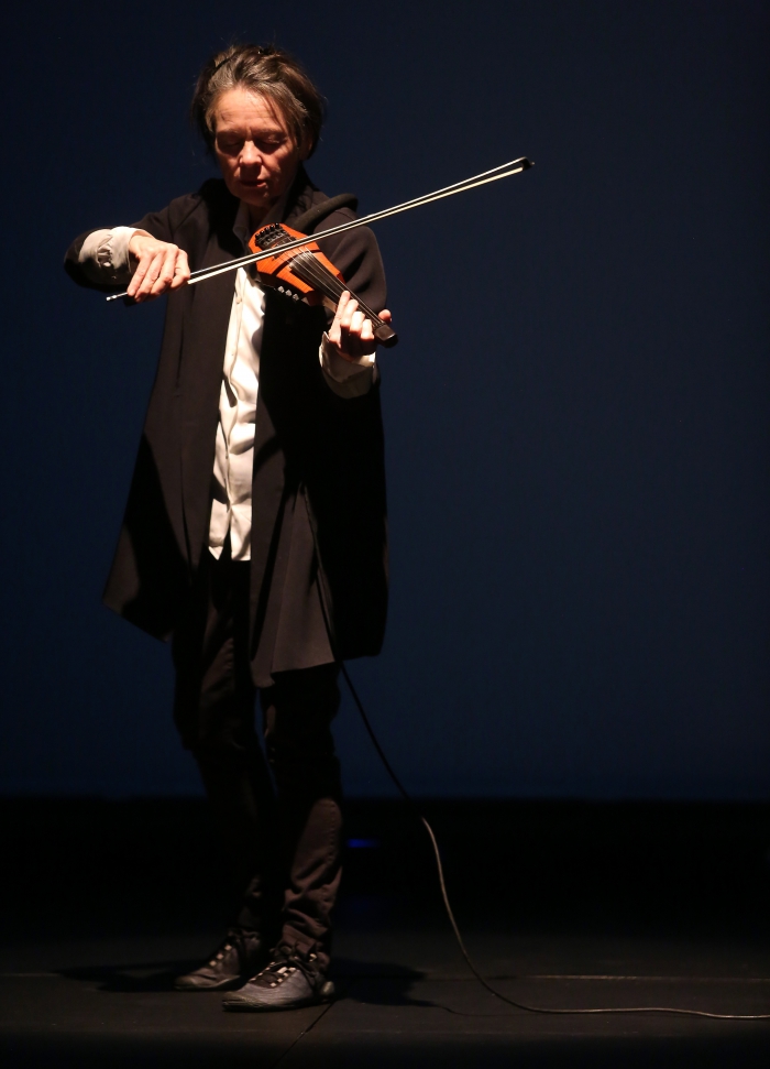 Laurie Anderson performing "The Language of the Future" at transmediale 2017 ever elusive