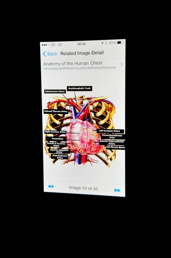 "Body Scan" by Erica Scourti, exhibited at transmediale 2015 CAPTURE ALL.