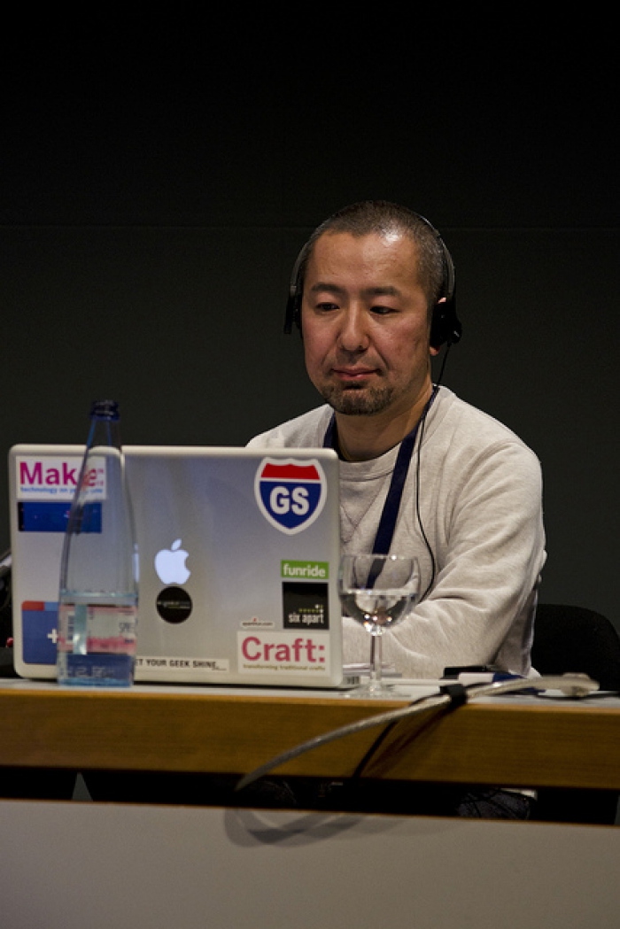 Norifumi Ogawa at "Publics in Crisis – Production, Regulation and Control of Publics", transmediale 2012 in/compatible.