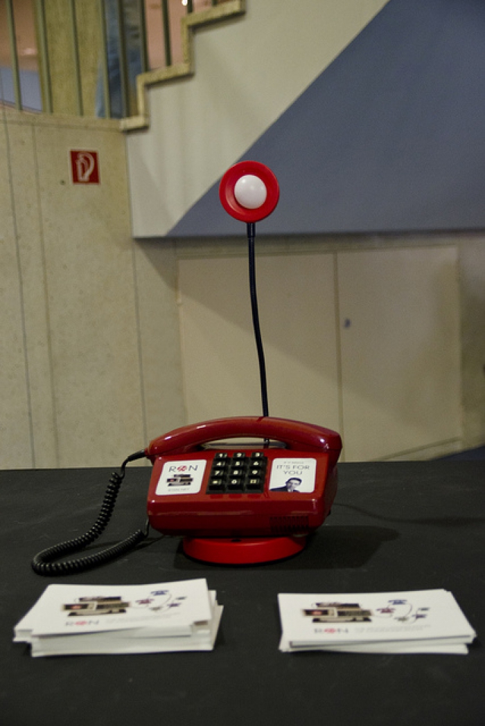 Impression of "R15N" by Telekommunisten, transmediale 2012 in/compatible.