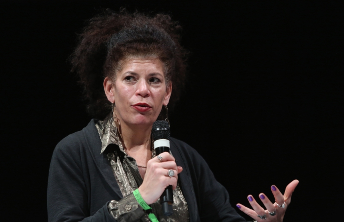 Diana McCarty at the panel "The Many Faces of Fascism" at transmediale 2018 face value