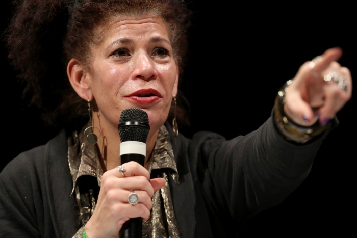 Diana McCarty at the panel "The Many Faces of Fascism" at transmediale 2018 face value