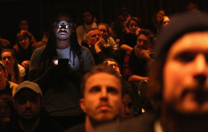 Larry Achiampong at "Unpacking Finding Fanon: Media Minerals", transmediale 2018 face value