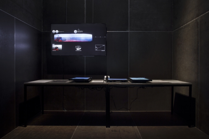 Blaming the Rescuers by Forensic Oceanography (Lorenzo Pezzani & Charles Heller), exhibited at transmediale 2018 face value.