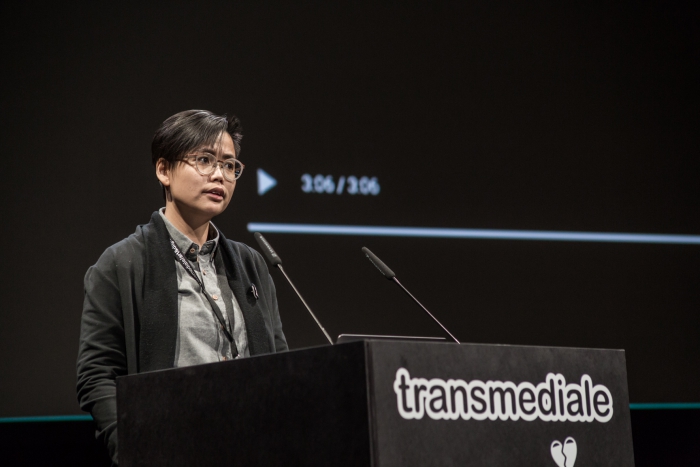 Winnie Soon during the panel Building Archives for Evidence and Collective Resistance