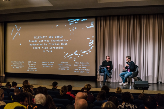 Florian Wüst in conversation with Ismaël Joffroy Chandoutis after the Film & Video Day screening Telematic New World