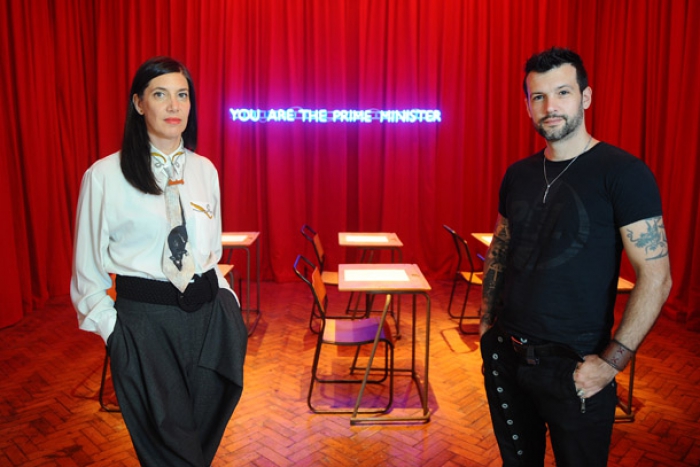 Karen Mirza and Brad Butler, You Are the Prime Minister , 2014 Courtesy Watersid