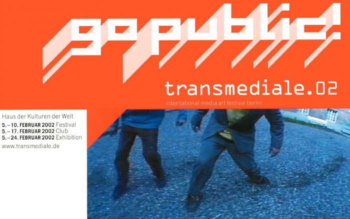 Cover program booklet VideoFest transmediale.02 go public!