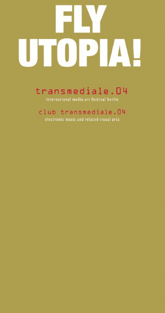 Cover program booklet transmediale 04. FLY UTOPIA!