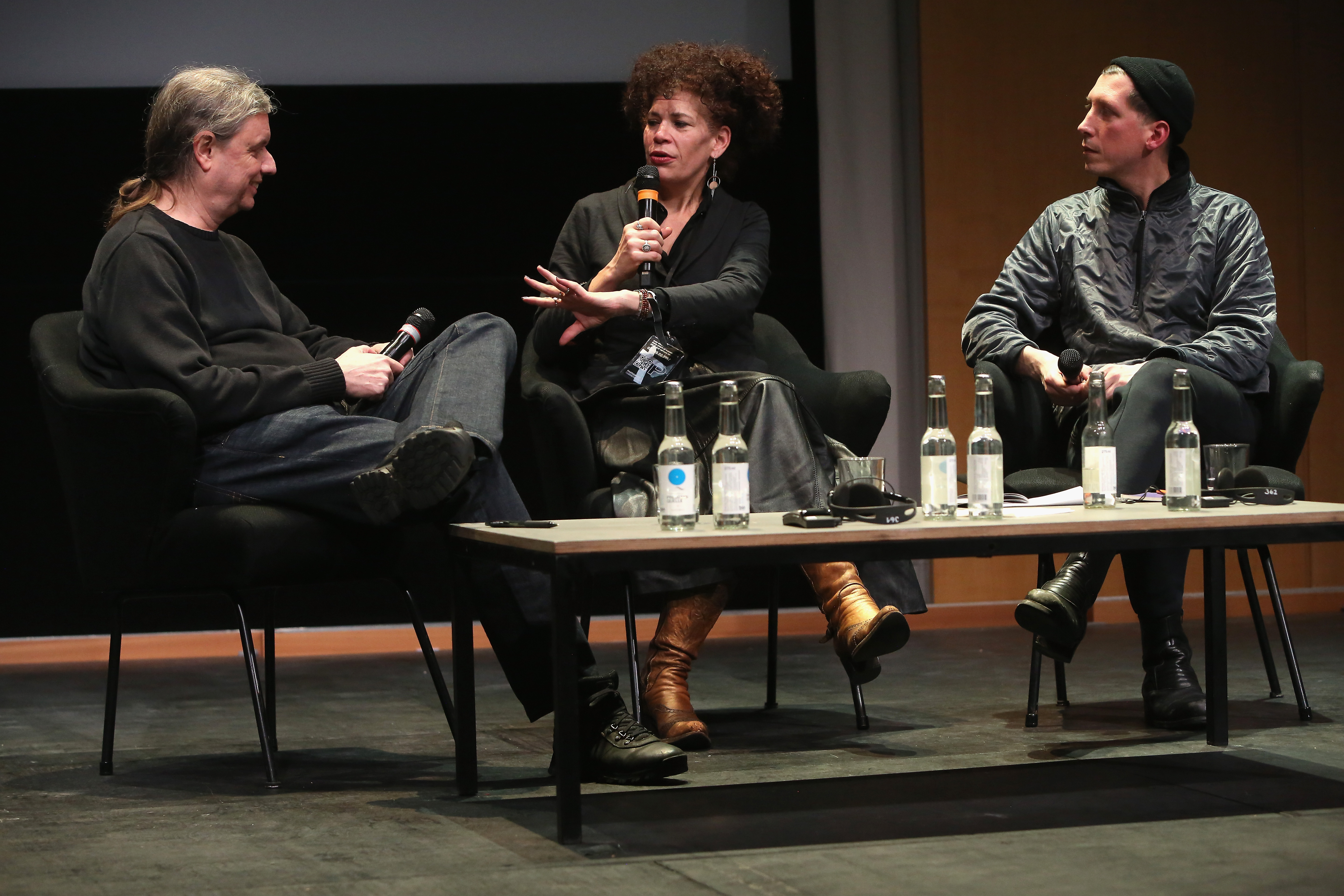 Steve Kurtz, Diana McCarty and Johannes Paul Raether (left to right) at ...